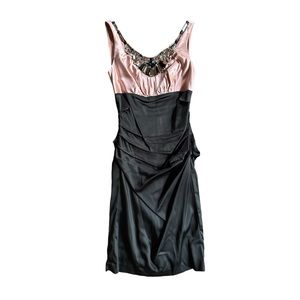 Suzi Chin for Maggie Boutique Dress Size 2 Rose Black